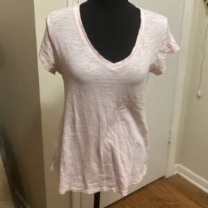 GAP Easy Tee Le T-shirt Confo Light Pink V-Neck Short Sleeve Tee Sz M